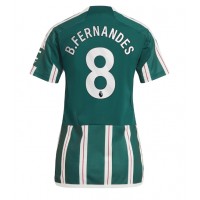 Camiseta Manchester United Bruno Fernandes #8 Segunda Equipación Replica 2023-24 para mujer mangas cortas